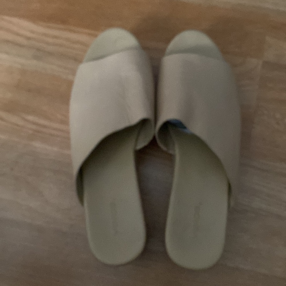 Vince. James-B Cappuccino Leather Cork Platform Sandals - Picture 2 of 9